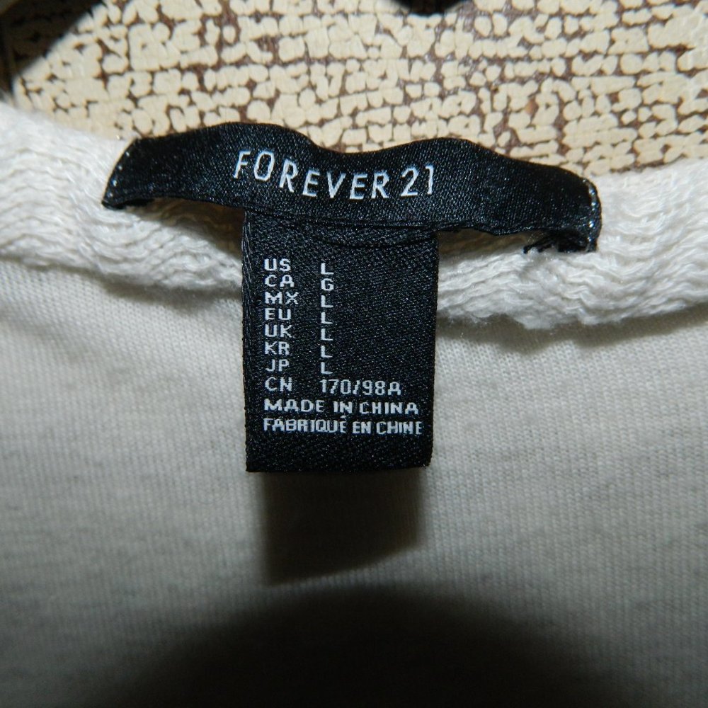 Forever 21 Lined Open Front Lace Cardigan Size L (NN-3) - Picture 2 of 4